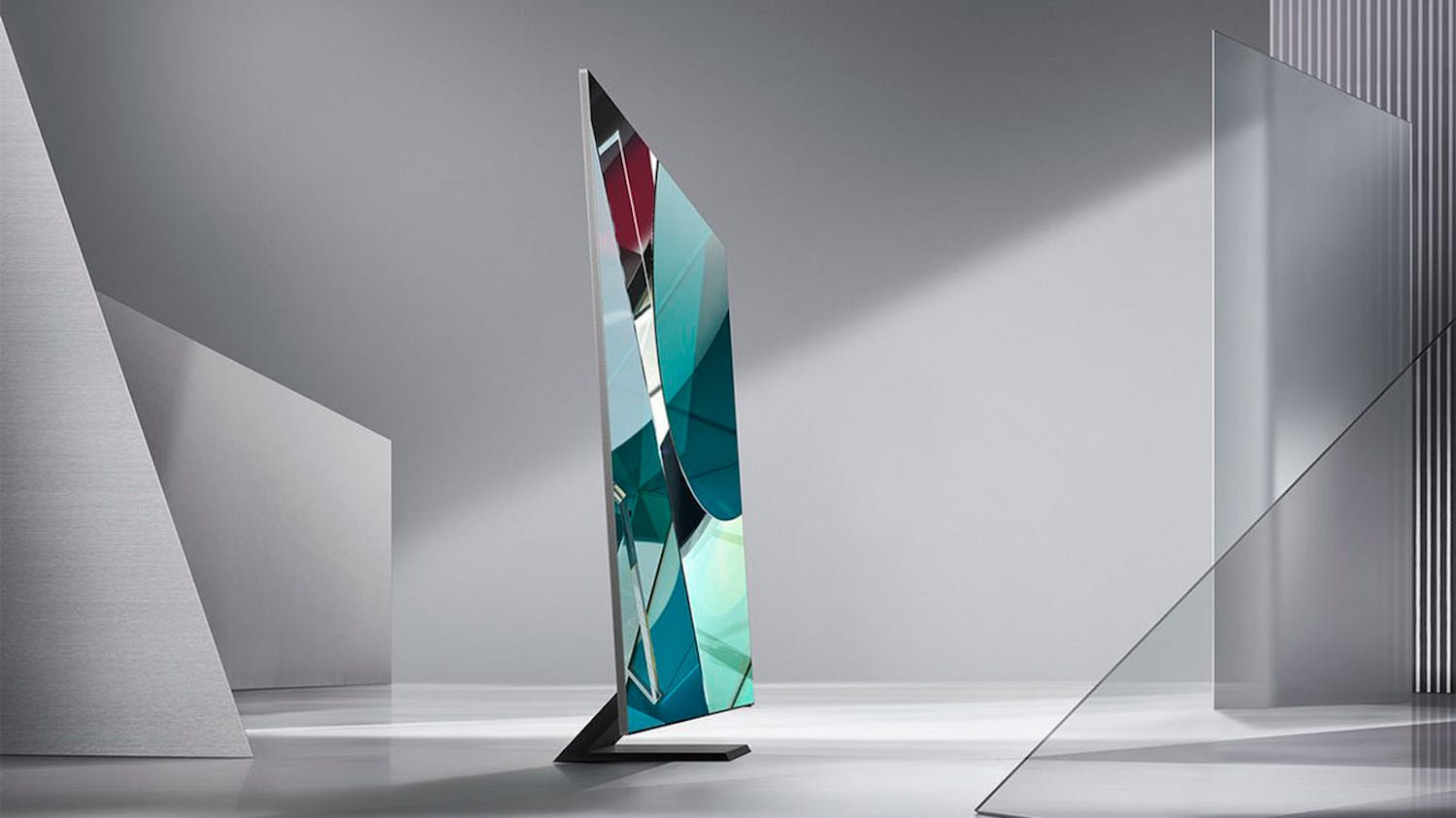 Samsungin uusi 8K-tarkkuuksinen Q950TS TV.